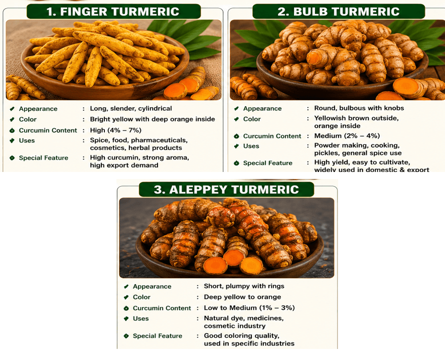All Types of Turmeric — Varieties for Export